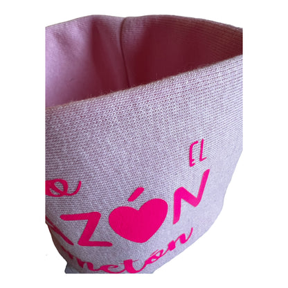 Bufanda Midi ”Te robo el corazón” Rosa