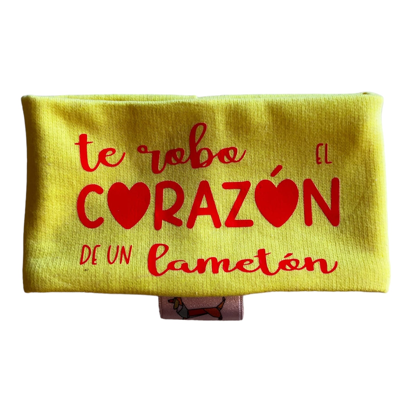 Bufanda Midi ”Te robo el corazón” Amarilla